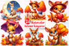 Autumn Kangaroo Clipart Bundle