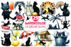 Cat Silhouette Summer Clipart Bundle