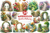 Flower Garden Pathway Clipart Bundle 1