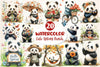 Cute Spring Panda Clipart Bundle 2