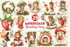 Strawberry Garden Fairies Clipart Bundle