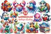 Undersea Reading Clipart Bundle 2