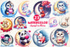 Valentine Animal On Moon Clipart Bundle