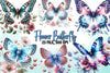 Retro Flower Butterfly Clipart Bundle