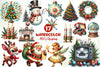 1950s Retro Christmas Clipart Bundle