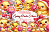 Ducks Spring Flowers Clipart Bundle