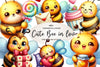 Cute Bee In Love Clipart Bundle