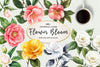 Camellia Flower Bloom Clipart Bundle