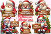 Cute Christmas Santa Clipart Bundle