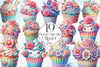Floral Cupcake Clipart Bundle 1