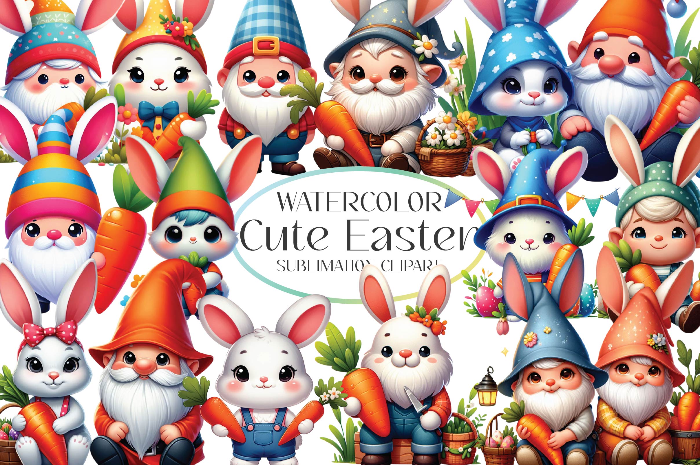 Cute Easter Clipart Bundle