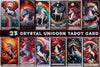 Crystal Unicorn Tarot Card Clipart Bundle