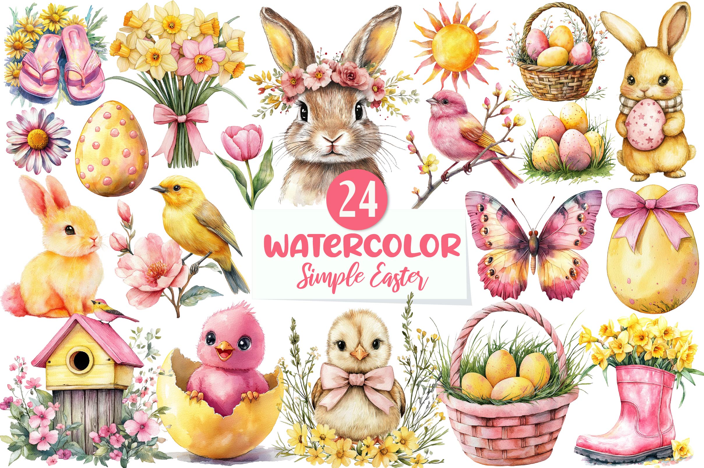 Simple Easter & Spring Clipart Bundle