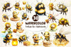 Vintage Bee Expressions Collection Clipart Bundle
