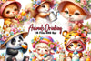 Baby Animals Drinking Clipart Bundle
