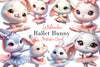 Cute Ballet Bunny Clipart Bundle