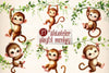 Playful Monkey Clipart Bundle