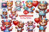 Bear Nurse Valentine Clipart Bundle