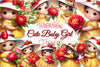 Cute Baby Girl Clipart Bundle