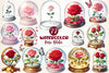 Valentine Rose Globe Clipart Bundle