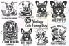 Vintage Funny Dog Clipart Bundle