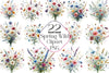 Spring Wild Flowers Clipart Bundle