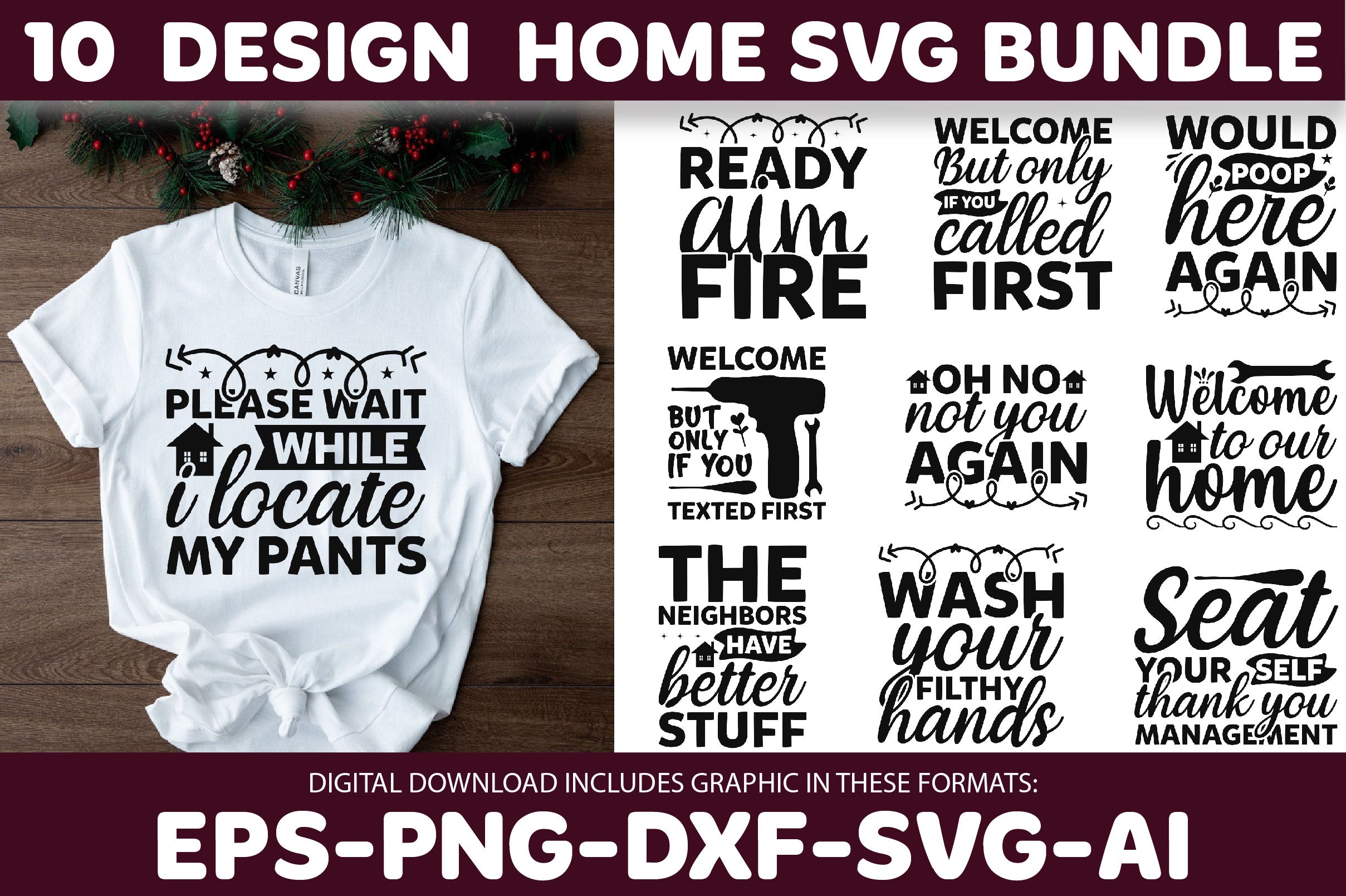 Home And Sign SVG Bundle 1