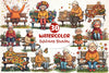 Gardening Grandma With Flowers Clipart Bundle 2