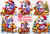 Christmas Cute Unicorn Clipart Bundle