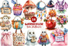 Boho Halloween Trick Or Treat Clipart Bundle