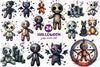 Halloween Gothic Voodoo Doll Clipart Bundle