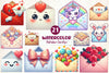 Kawaii Valentine Envelope Clipart Bundle