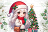African American Christmas Girl Clipart Bundle 26