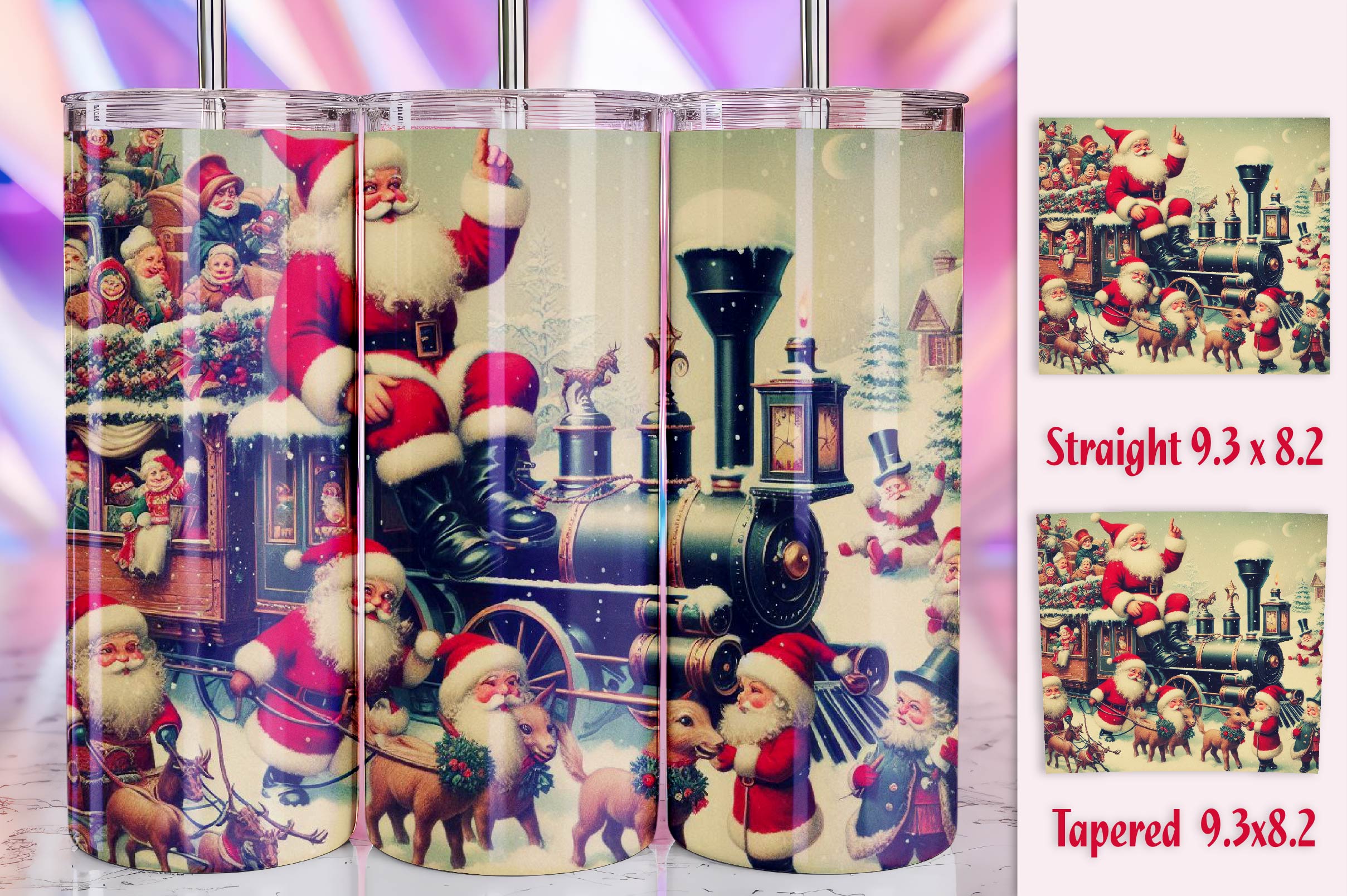 Christmas Santa Tumbler Bundle 10