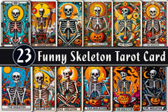 Funny Skeleton Tarot Card Clipart Bundle - CraftNest - Digital Crafting and Art