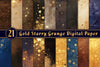 Gold Starry Grunge Digital Paper