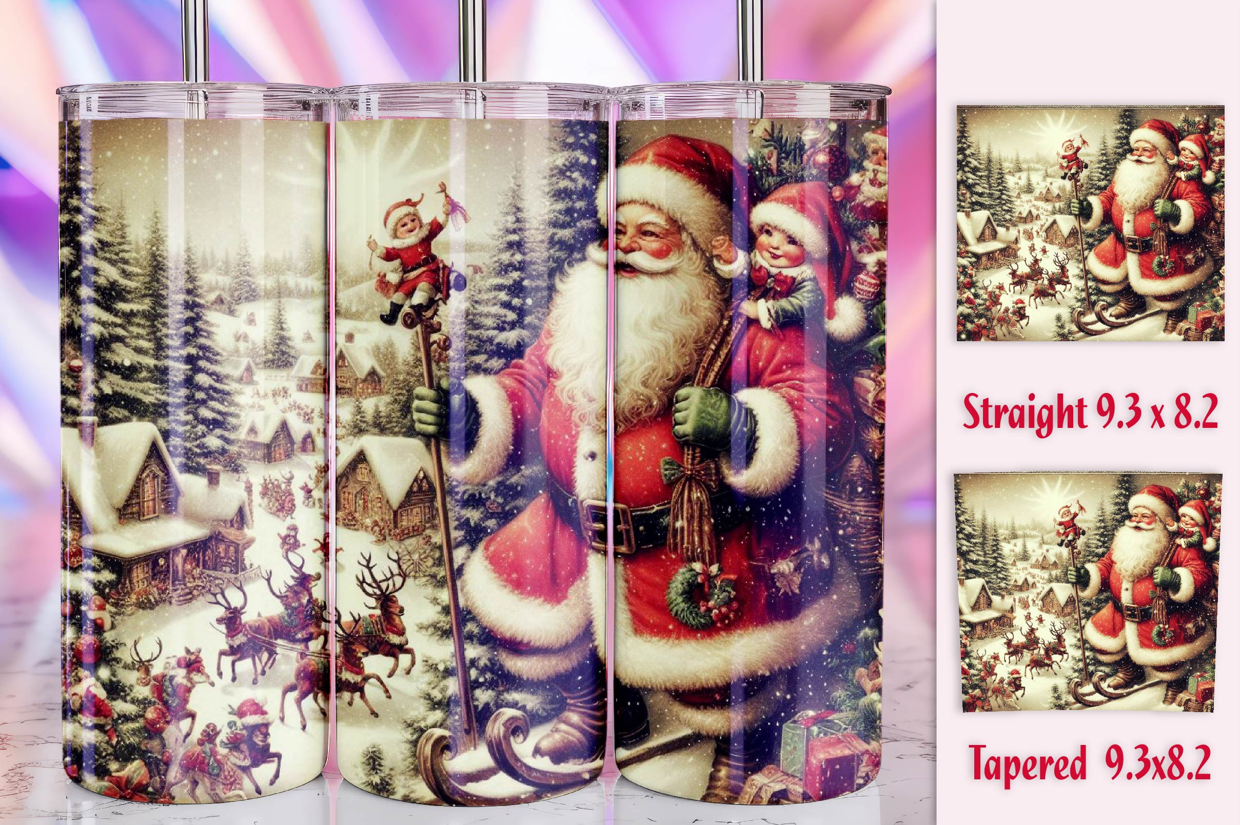 Christmas Santa Tumbler Bundle 5