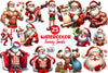Funny Santa Claus Christmas Clipart Bundle 1