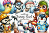 Quirky Funny Bird Clipart Bundle 3