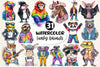 Funky Dressed Up Animals Clipart Bundle 2