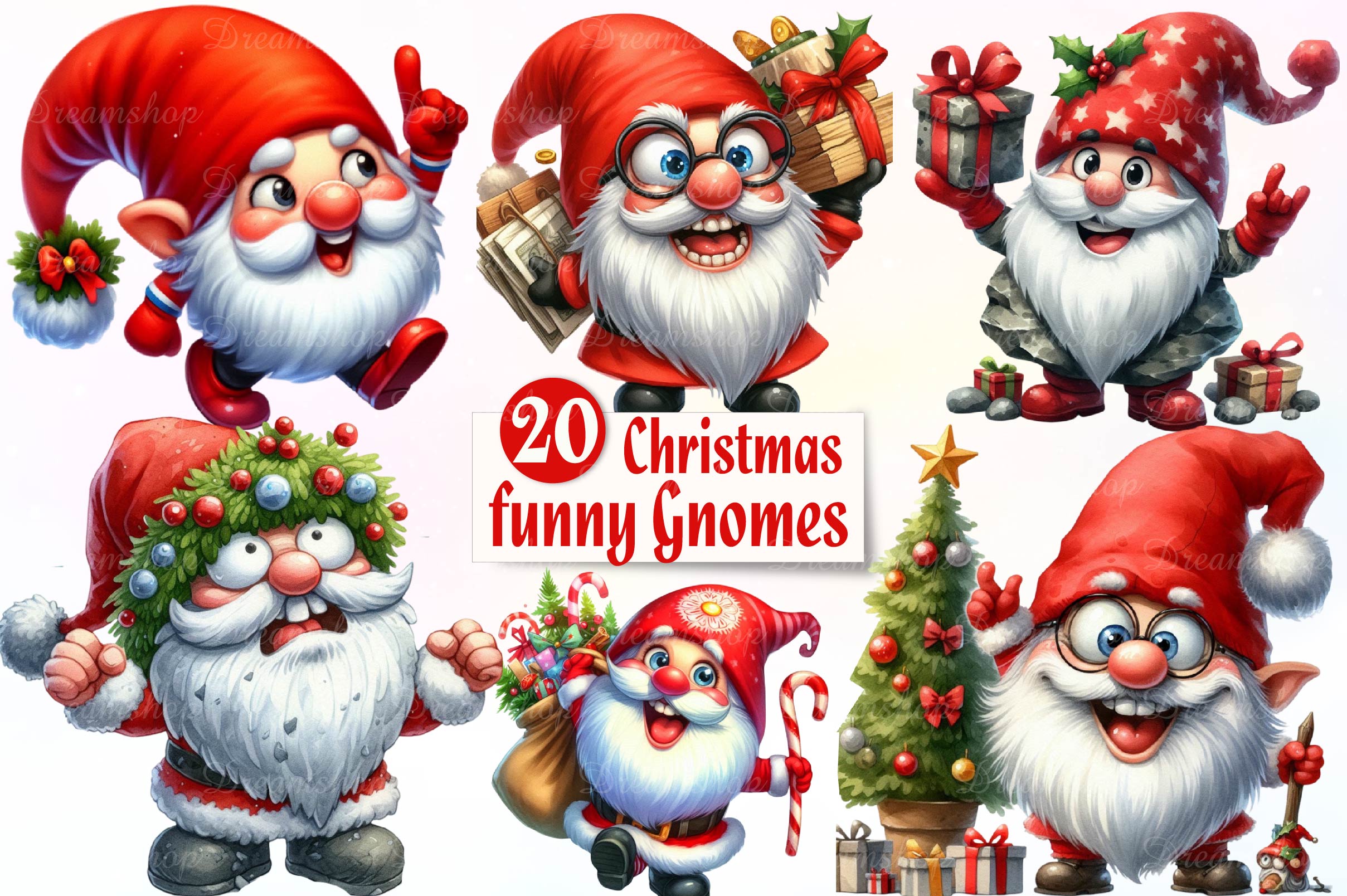 Rock Gnomes Clipart Bundle