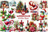 Christmas Red Wine Clipart Bundle