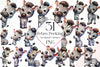Zebra Peeking Around Corner Clipart Bundle