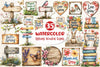 Spring Wooden Signs Clipart Bundle