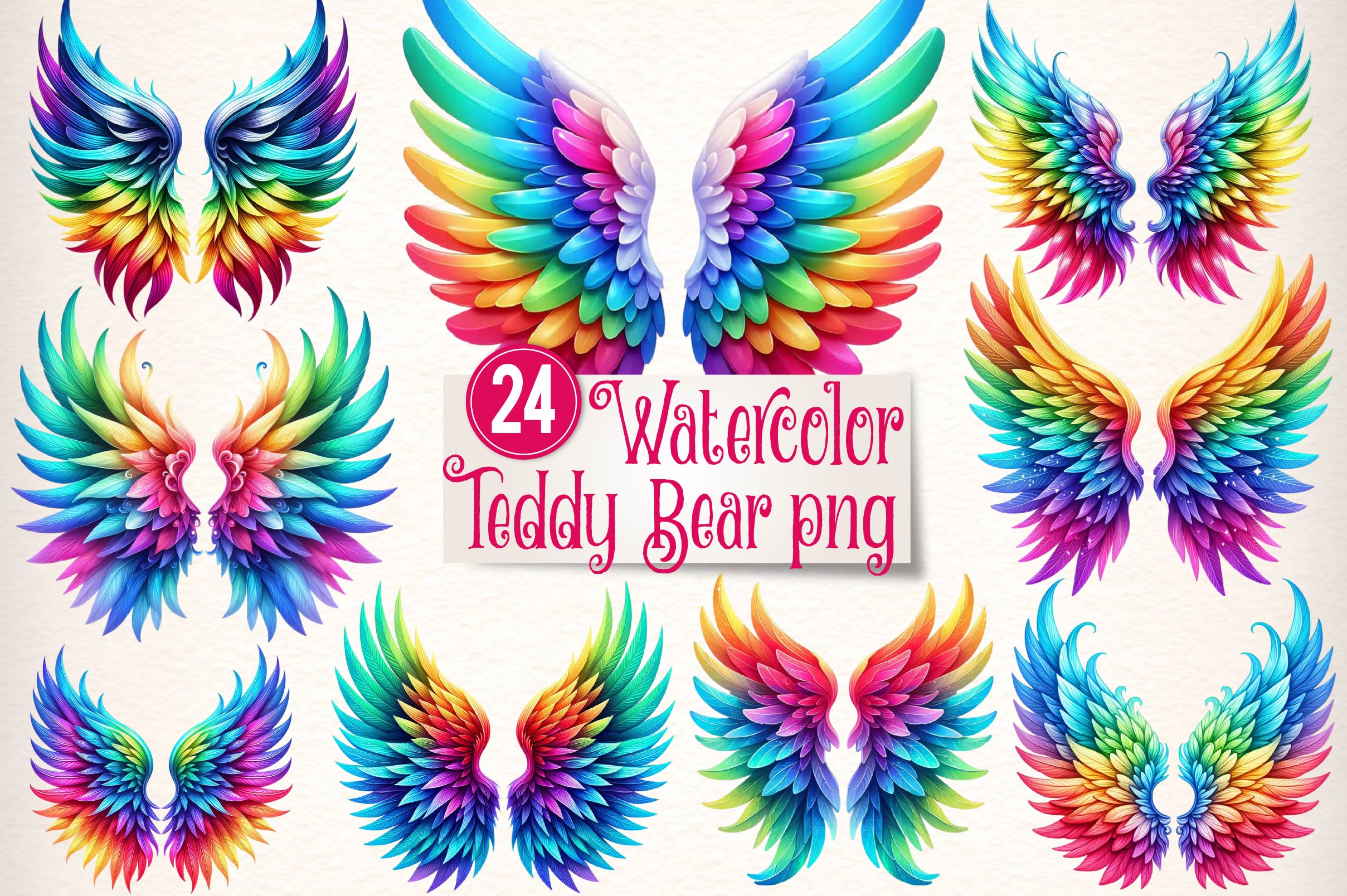 Angel Wings Clipart Bundle