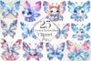 Crystal Butterflies Clipart Bundle