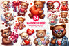 Valentine's Day Teddy Bears Clipart Bundle