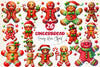 Funny Gingerbread Man Clipart Bundle