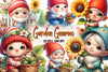 Garden Gnomes Clipart Bundle
