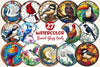 Round Stained Glass Birds Clipart Bundle 3